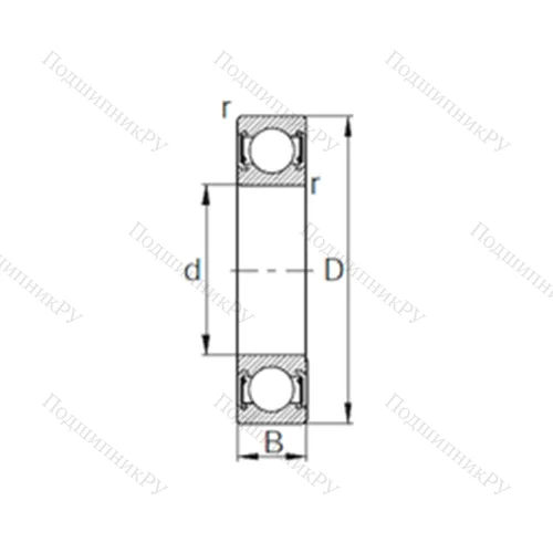 Подшипник шариковый радиальный 6902-2RZ от производителя  CYSD