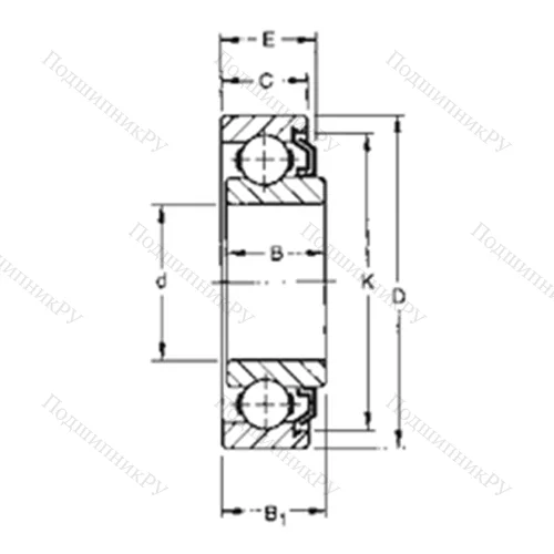 Подшипник шариковый радиальный 202KL 3