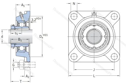 Подшипниковый узел FYJ 60 TF в Нижнем Тагиле
