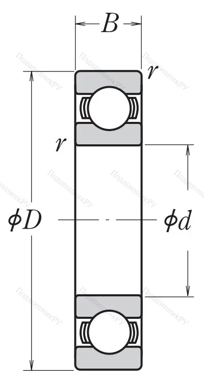 Однорядный шариковый подшипник 6230 CM