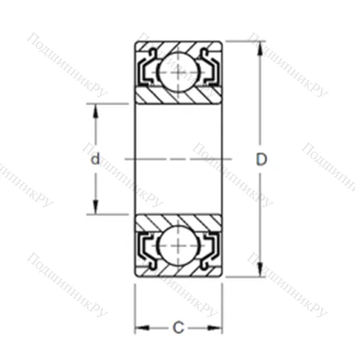 Подшипник шариковый радиальный W 206KLL