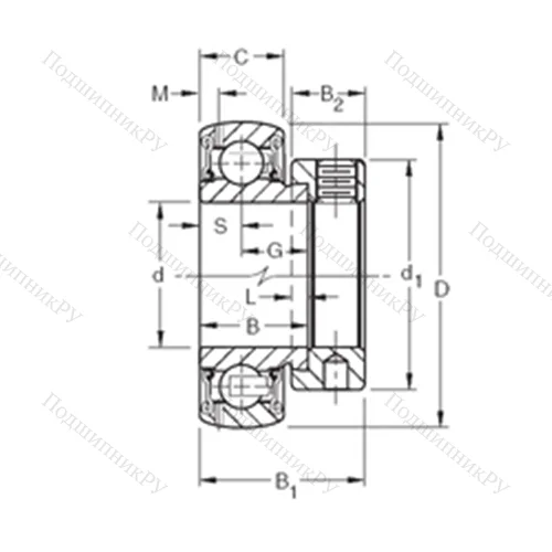 Подшипник шариковый радиальный GRA 202RRB