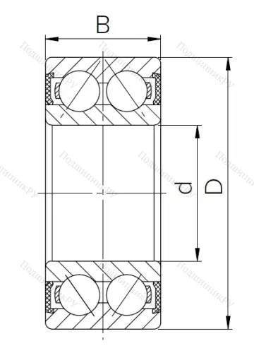 Радиально-упорный шариковый подшипник 3205 2RS в Нижнем Тагиле