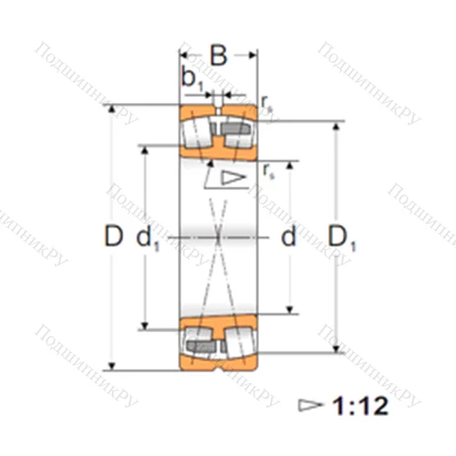 Подшипник роликовый радиальный самоцентрирующийся 23028 KMBW 33