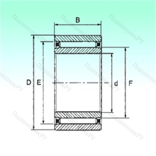 Подшипник игольчатый радиальный NAO 50x78x20
