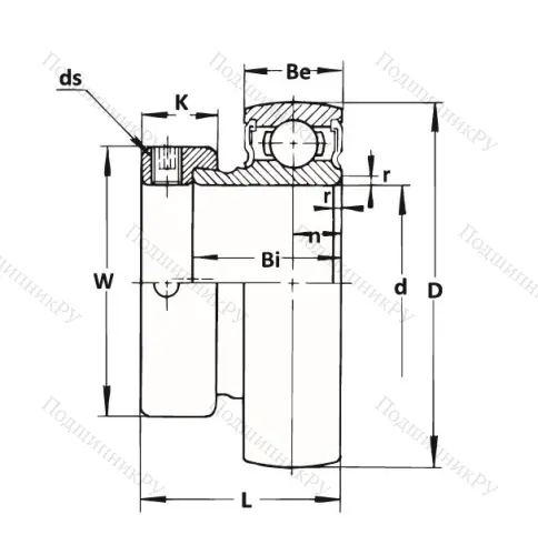 Корпусный подшипник KH 205-16 GAE (ASAHI) в Нижнем Тагиле