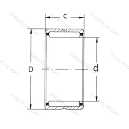 Подшипник игольчатый радиальный NK 19/16 от производителя  FBJ Подшипник игольчатый радиальный NK 19/16 от производителя  FBJ