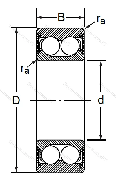 Радиально-упорный шариковый подшипник 3056204 2RS (3204 A 2RSTN) в Нижнем Тагиле