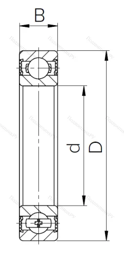 Шариковый однорядный подшипник 180215 (6215 2RS) в Нижнем Тагиле