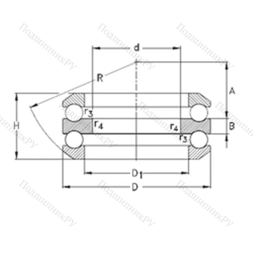 Подшипник шариковый упорный 54416-MP