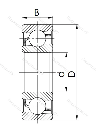 Радиально-упорный шариковый подшипник 46309 A (7309 AC) в Нижнем Тагиле