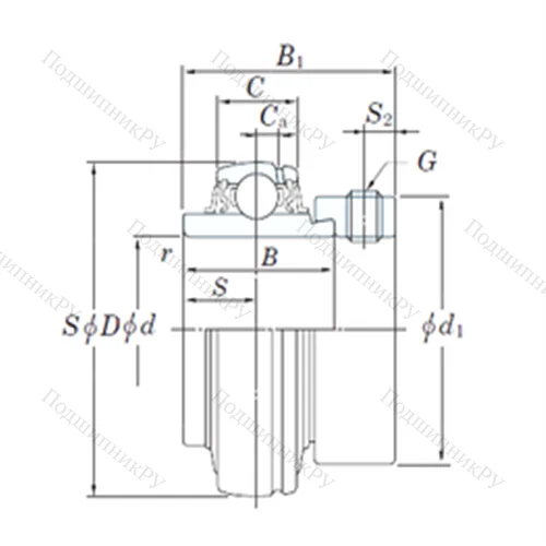 Подшипник шариковый радиальный NA 209-27 от производителя  KOYO Подшипник шариковый радиальный NA 209-27 от производителя  KOYO