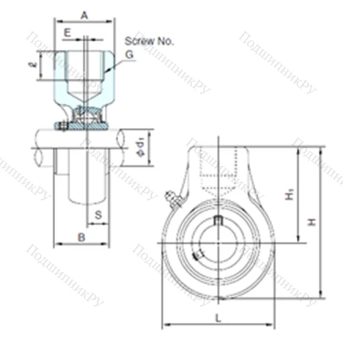 Подшипниковый узел шариковый радиальный UCECH 212
