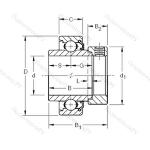Подшипник шариковый радиальный 1008KL