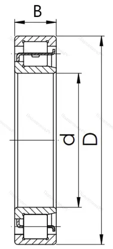 Цилиндрический роликовый подшипник 42306 КМ (NJ 306 S) в Нижнем Тагиле Цилиндрический роликовый подшипник 42306 КМ (NJ 306 S) в Нижнем Тагиле