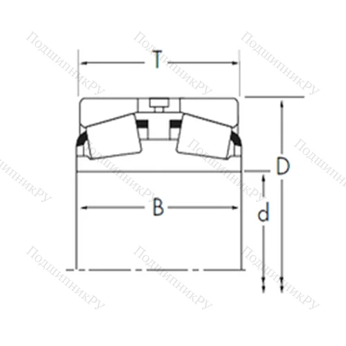 Подшипник роликовый радиально-упорный HM 237542D/HM 237510+HM 237510EA