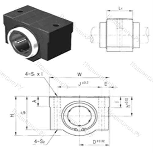 Подшипник шариковый линейный SCE 50V-B