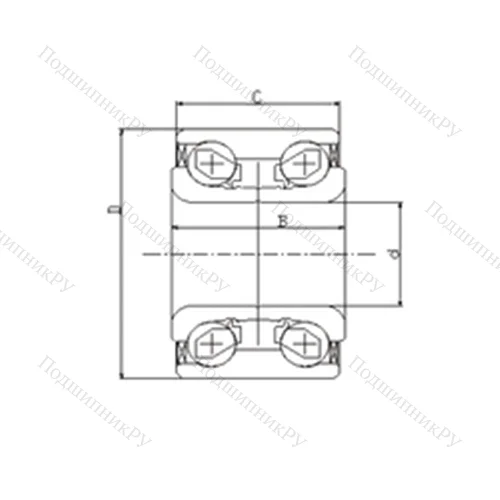 Подшипник шариковый радиально-упорный IJ 131020 от производителя  ILJIN