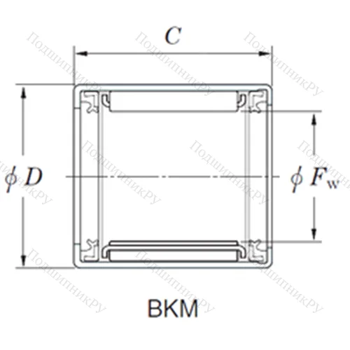 Подшипник игольчатый радиальный BKM 2030JUU от производителя  KOYO Подшипник игольчатый радиальный BKM 2030JUU от производителя  KOYO