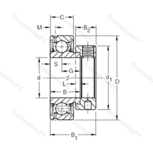 Подшипник шариковый радиальный GRAE 35RR