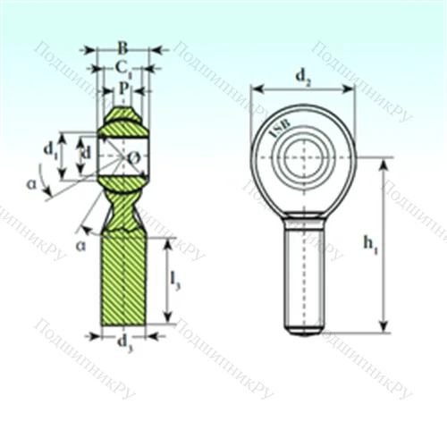Подшипник скольжения сферический TSM.R 12.1 от производителя  ISB Подшипник скольжения сферический TSM.R 12.1 от производителя  ISB