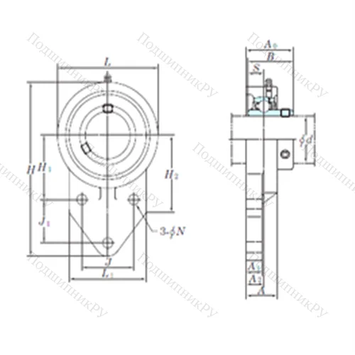 Подшипниковый узел шариковый радиальный