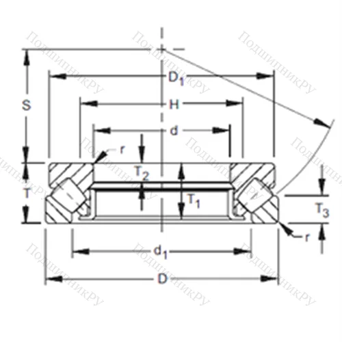 Подшипник роликовый упорно-радиальный 29440
