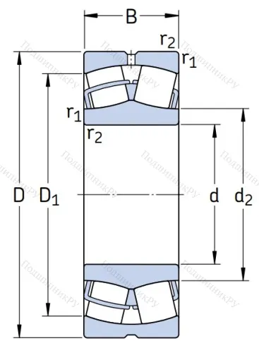 Сферический роликовый подшипник 53612 Н (22312 W 33) в Нижнем Тагиле
