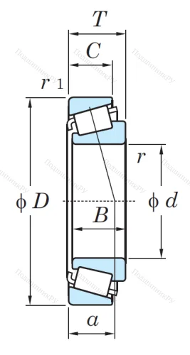 Конический роликовый подшипник 30309 DJR (31309) от производителя  KOYO