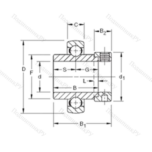 Подшипник шариковый радиальный SM 1206KB