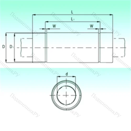 Подшипник шариковый линейный KBL 0845-PP от производителя  NBS Подшипник шариковый линейный KBL 0845-PP от производителя  NBS