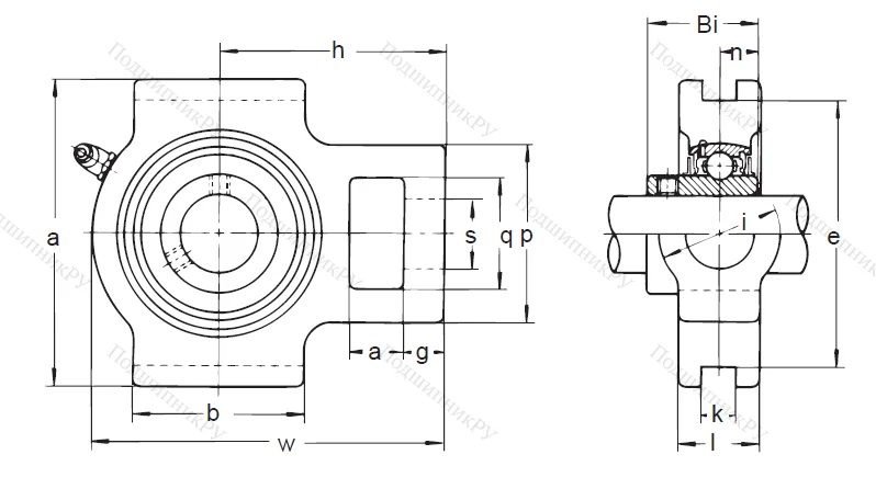 Подшипниковый узел UCT 217