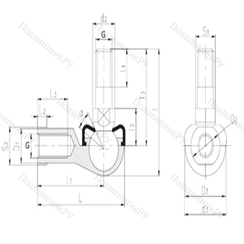 Подшипник скольжения сферический SQ 16-RS