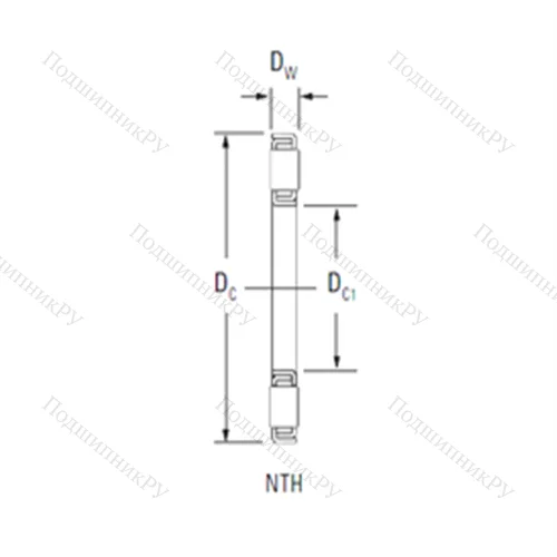 Подшипник роликовый упорный NTH-4066