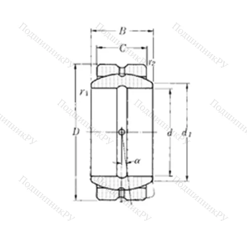 Подшипник скольжения сферический SA 2-28B