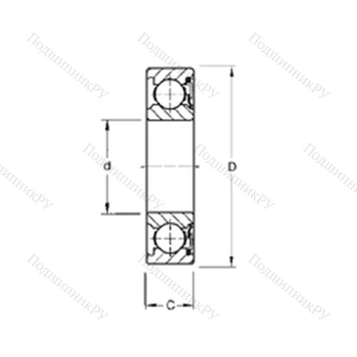 Подшипник шариковый радиальный 9112P
