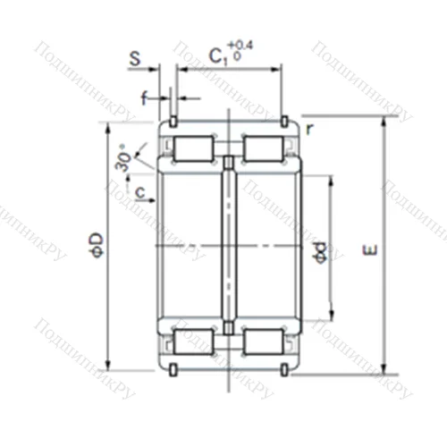 Подшипник роликовый радиальный E 5024NR