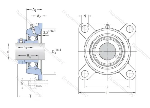 Подшипниковый узел FY 30 FM в Нижнем Тагиле