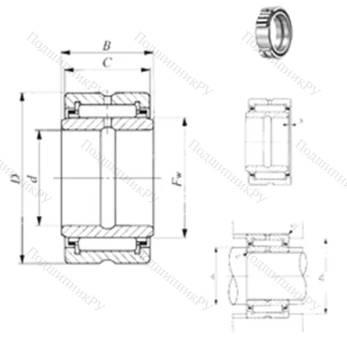 Подшипник игольчатый радиальный BRI 243920