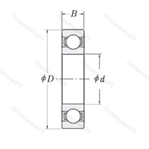 Подшипник шариковый радиальный XLJ 1.1/2