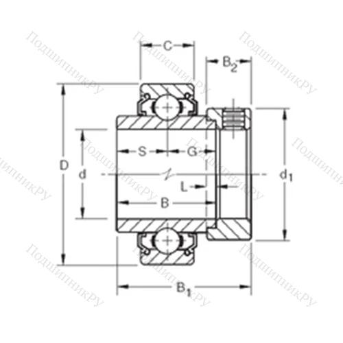 Подшипник шариковый радиальный 1108KLL