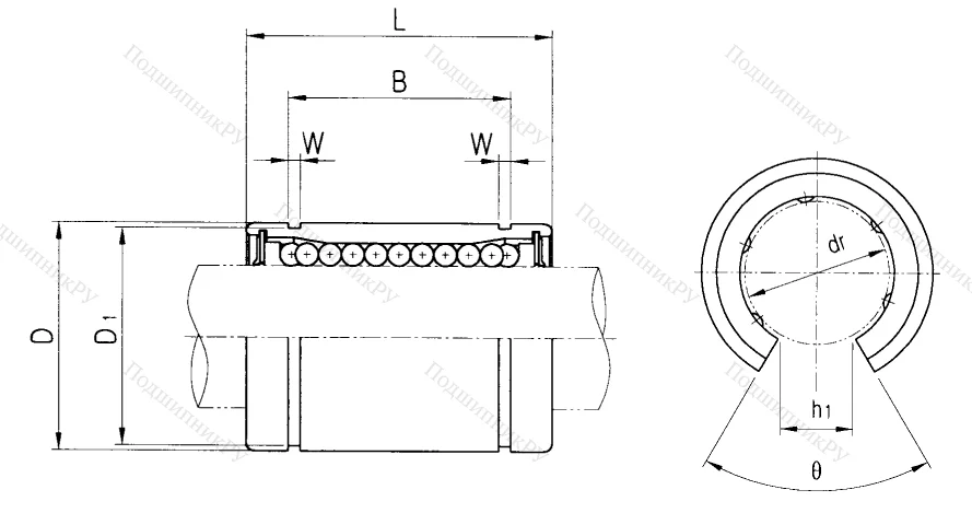 Подшипник LME 40 UU OP в Нижнем Тагиле