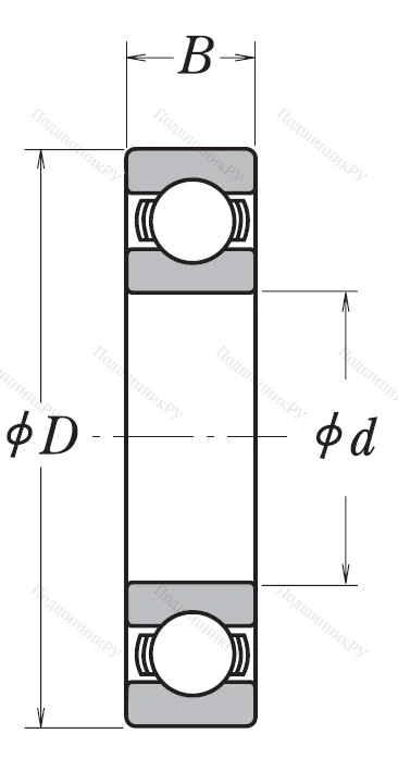 Однорядный шариковый подшипник 6313 CM