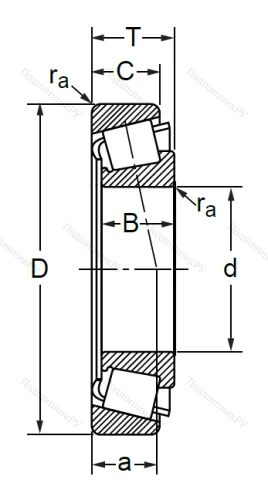Конический роликовый подшипник 7204 (30204) в Нижнем Тагиле