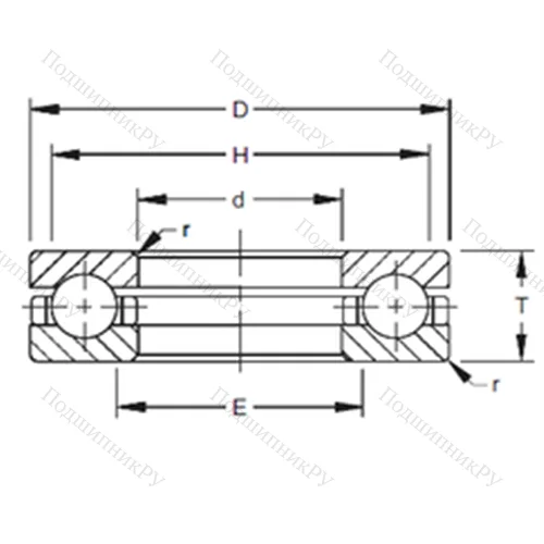 Подшипник шариковый упорный 130TVB 551