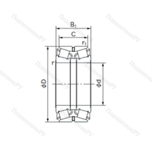 Подшипник роликовый радиально-упорный 65KBE 03