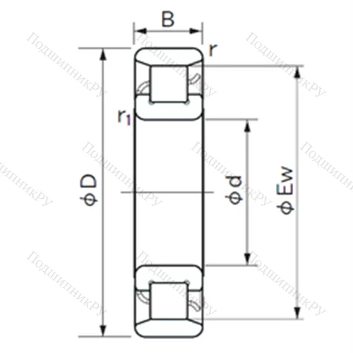Подшипник роликовый радиальный N 1030