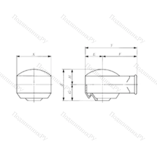 Подшипник скольжения сферический PRC 22