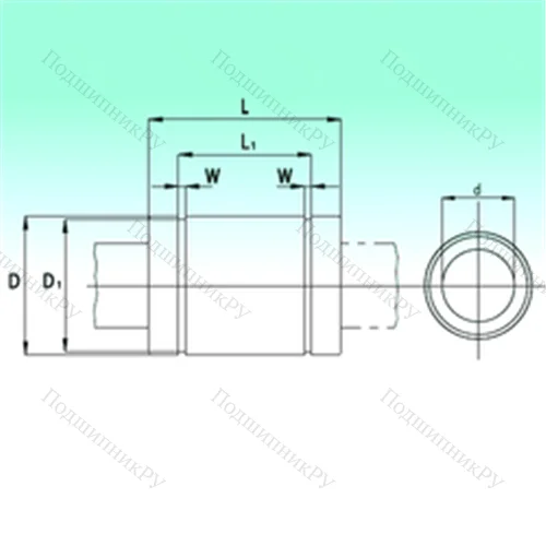 Подшипник шариковый линейный KB 1636 от производителя  NBS Подшипник шариковый линейный KB 1636 от производителя  NBS