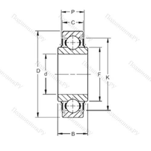 Подшипник шариковый радиальный 204KRR 3